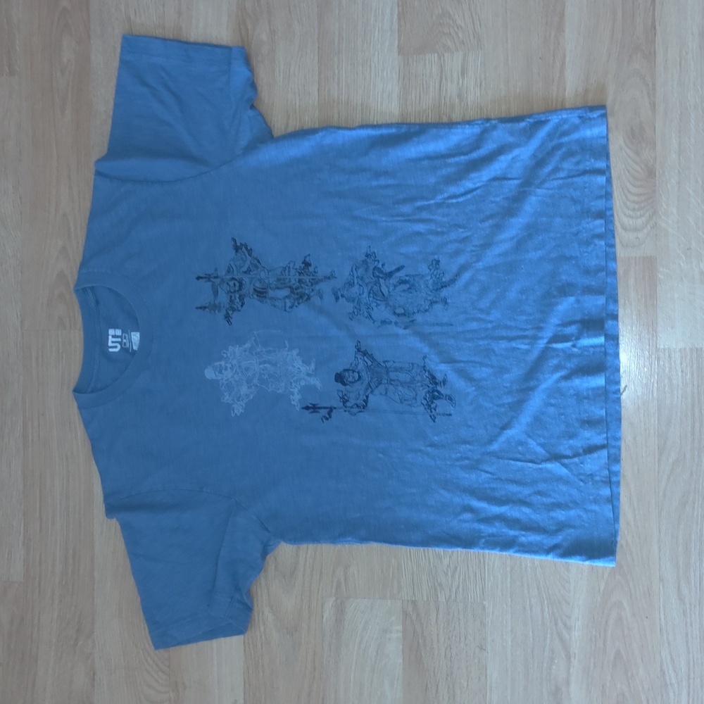 Uniqlo Hokusai Katsushika Blue Men's Limited Edition Japan Gods T-Shirt M